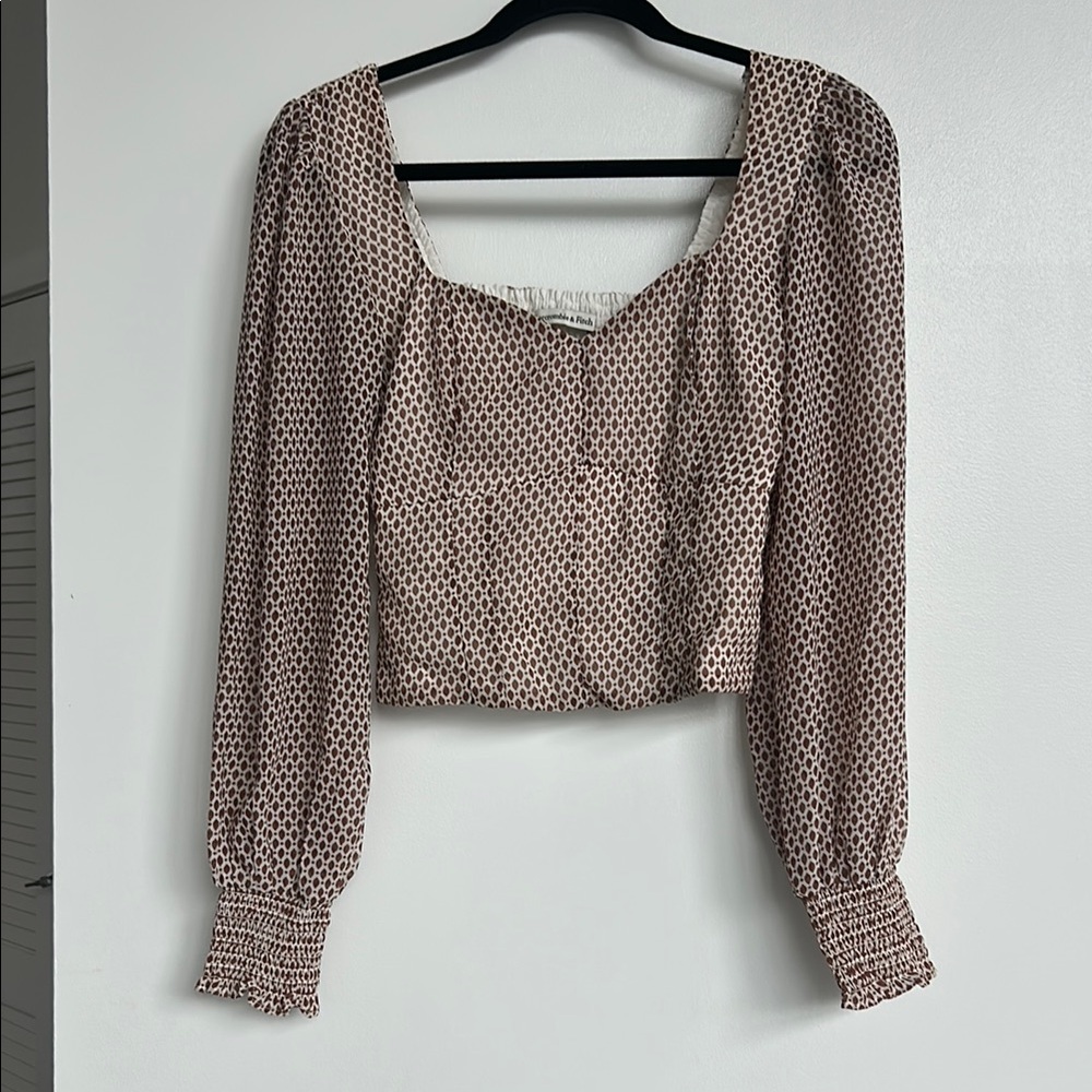 ABERCROMBIE BROWN CORSET STYLED TOP